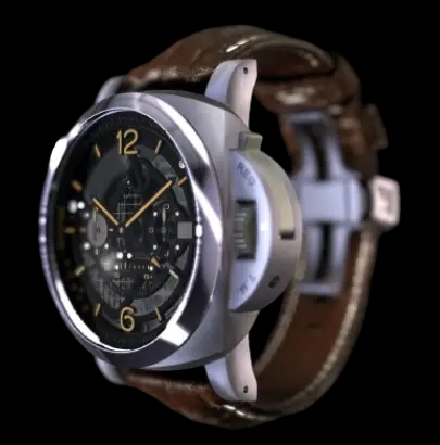 The Panerai wristwatch in the AR application