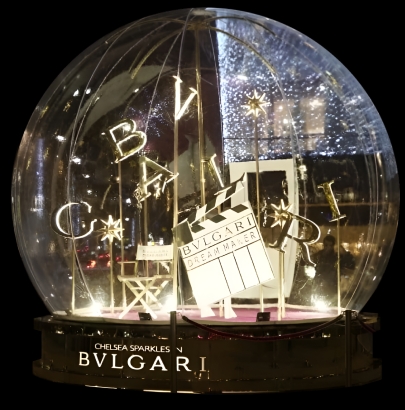 Bulgari's Snowglobe installation